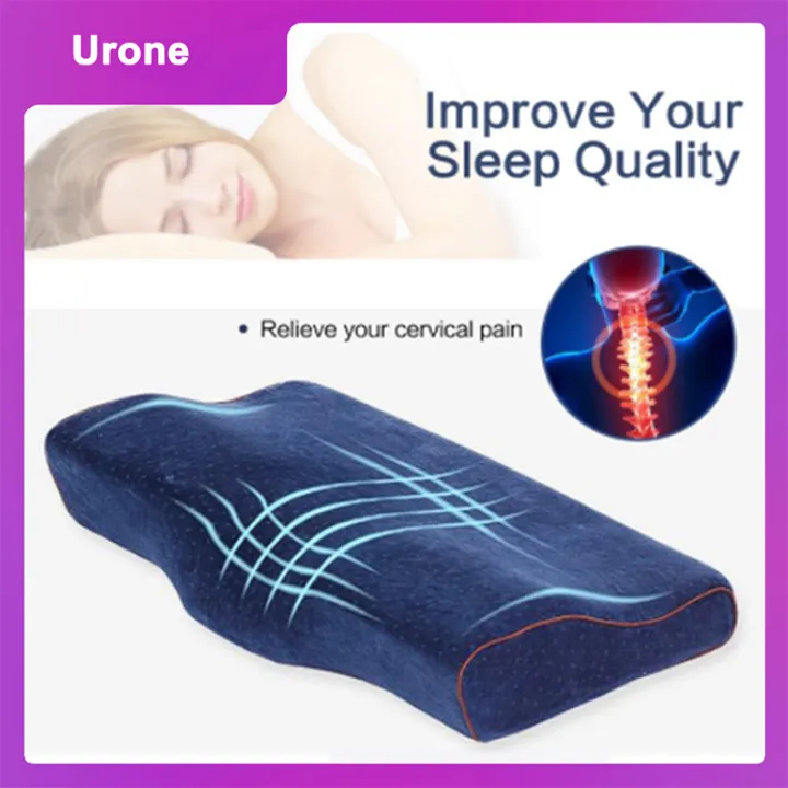 Urone Memory Foam Pillow Cervical Care Bed Pillows Neck Pain Pillow for