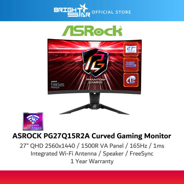 ASROCK Phantom Gaming PG27Q15R2A 27” Phantom Gaming Curved Monitor | Lazada