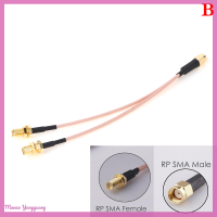 Manao SMA ถึง2X SMA MALE FEMALE Y Type Splitter combiner JUMPER CABLE pigtail