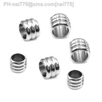 40pcs/lot Stainless Steel 3/4/5/6mm Big Hole Tube Beads for Bracelets Loose Spacer Charm Beads DIY Jewelry Making Findings