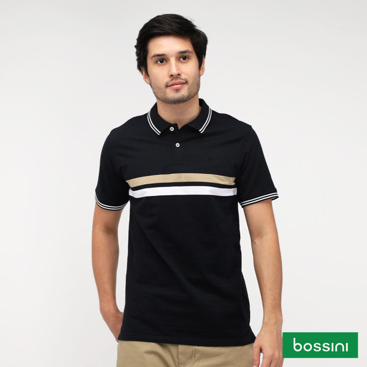 Bossini Collar Shirt Crazy Spandex Panel Stripes BMT04-0393 | Lazada PH