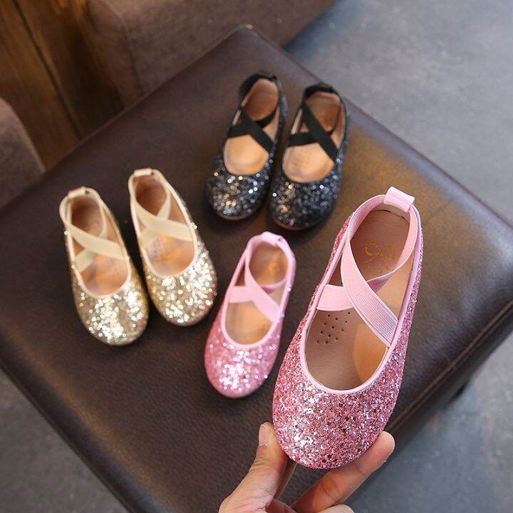 Childrens gold ballerina on sale shoes