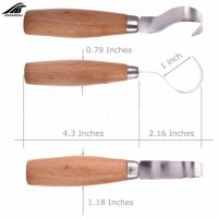 2pcs/set Stainless Steel Woodcarving Cutter Woodwork Sculptural DIY Wood Handle Spoon Carving Knife Woodcut Tools Kit