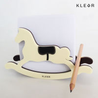 KlearObject wild wild west rocking horse memo holder ที่ใส่กระดาษโน๊ต ที่เก็บกระดาษจดบันทึก ใส่นามบัตร อะคริลิค ม้าโยก อะคริลิคเก็บกระดาษ