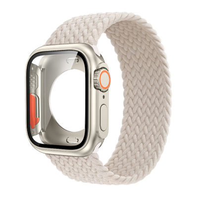 สายเดี่ยวอัปเกรดนาฬิกาข้อมืออัลตร้า49มม. สำหรับนาฬิกา Apple 45มม. 44มม. สร้อยข้อมือสายยืดหยุ่นถักสำหรับ I Watch Series 8 Se 7 6 5 4