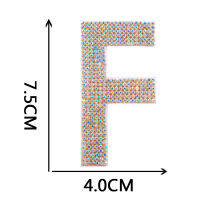 Wyoutong 1ชิ้นแพทช์ที่ทำด้วยมือ A Ppliques แก้ไขด่วน R Hinestones เหล็กสติ๊กเกอร์ A-Z ตัวอักษรจักรเย็บผ้าตัดคริสตัลสำหรับเสื้อผ้าตกแต่งอุปกรณ์ DIY