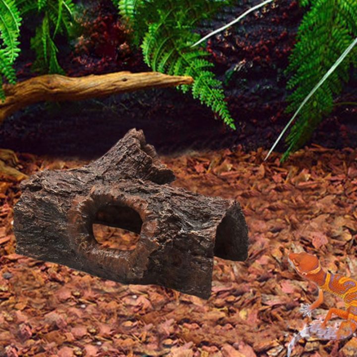 กลวงต้นไม้ลำต้นเรซิ่นพิพิธภัณฑ์สัตว์น้ำถ้ำปลาเครื่องประดับปลา-hideout-hideaw-หลุมสำหรับ-b-etta-ปลากุ้งเต่าสัตว์เลื้อยคลาน