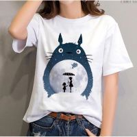 COD tjjs079 womens T-shirt fashion funny Totoro print T shirt summer Harajuku Streetwear O-Neck Short sleeve Tshirt