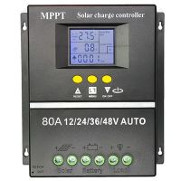 100A/80A/60A MPPT/PWM Solar Charge Controller 12V/24V/36V/48V Auto Controller Tools Solar PV Battery Charger with LCD &amp; Dual USB