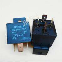 4 pin colour black waterproof sealed DC60V 80A automotive relay auto with mounting hole