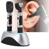 Otoscopio Diagnostic Kit Home Fiber Optic Ophthallcd Otoscope Ear Eye Care Endoscope Ear Cleaner สำหรับเด็กผู้ใหญ่