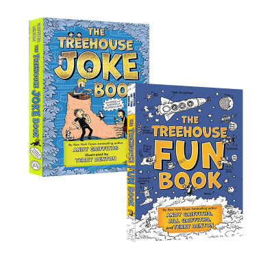 Original English treehouse fun books / Joke Book 2 Volume co sale of adventures of little childrens tree house by Andy Griffiths childrens extracurricular interesting reading Chapter Book Bridge Book