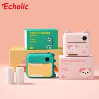 Echolic กล้องดิจิทัลสำหรับเด็ก,ของเล่นวิดีโอกล้อง HD กล้องกล้องถ่ายภาพของเด็กกันกระแทกกล้องพิมพ์ได้ทันทีสำหรับถ่ายภาพของขวัญวันเกิดสำหรับเด็กกล้องดิจิตอลพร้อมกระดาษพิมพ์ [พร้อมส่ง]