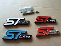 5X โลหะ STLine ST สายหัวหน้ากระจังหน้าสัญลักษณ์รถโครเมี่ยมสติ๊กเกอร์สำหรับฟอร์ดเฟียสต้าโฟกัส MONDEO ออโต้คาร์จัดแต่งทรงผม