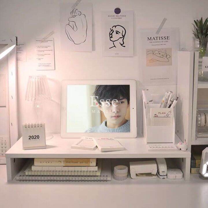 【Ready Stock】 Esse Manila Nordic Minimalist Wooden Monitor Stand Riser