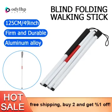 Visually Impaired Crutch Cane Blind Walking Stick Walker Aluminium Easy  Foldins