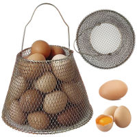 Egg Basket Galvanized Collapsible Egg Mesh Box Fast-drying Fruit Vegetable Storage Basket Portable Kitchen Egg Storage Container