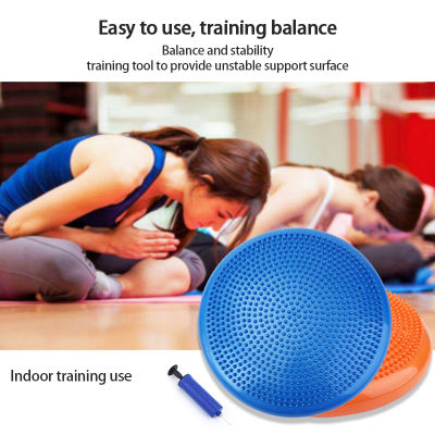 Inflatable Pvc Balance Cushion Balance Plate Thickened Explosion-proof Yoga Balance Ball Trainer 850g Yoga Massage Mat