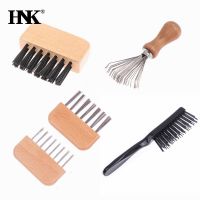 ▽▦ 1pcs Wooden Plastic Comb Cleaner Delicate Cleaning Removable Hair Brush Comb Cleaner Tool Handle Embeded Tool