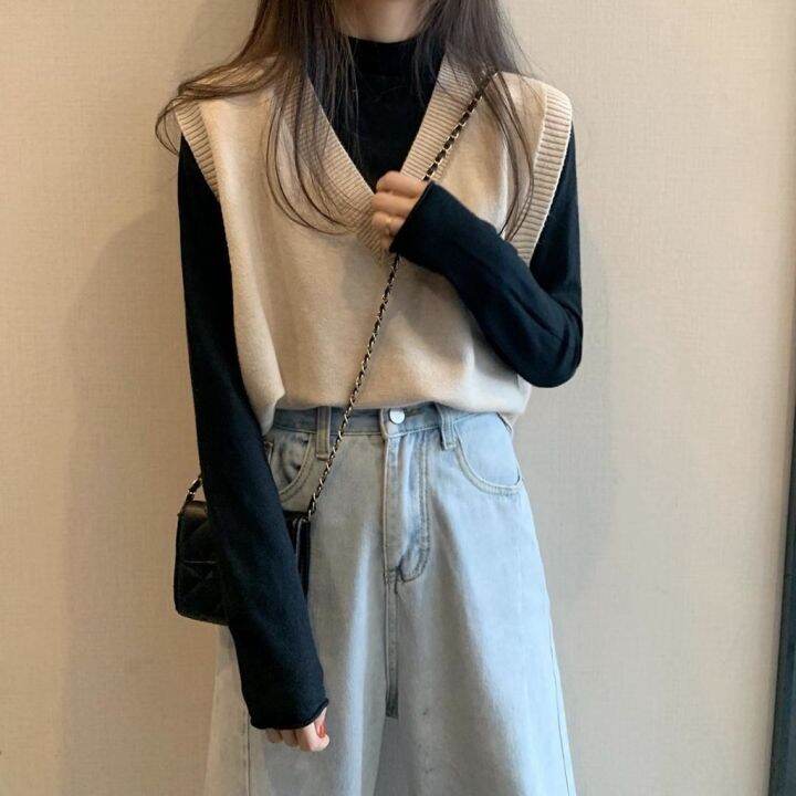 spring-and-autumn-2020-new-korean-style-loose-short-sleeveless-waistcoat-vest-v-neck-knitted-vest-for-women