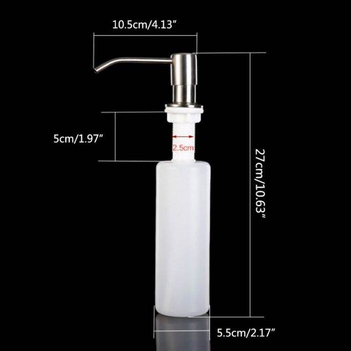 1set-300ml-liquid-soap-dispenser-stainless-steel-kitchen-sink-soap-dispenser-kit-dropshipping