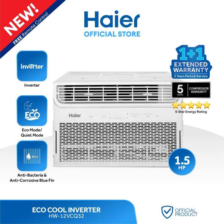 Haier HW12VCQ32 1.5HP Eco Cool Inverter Window Type Air Conditioner