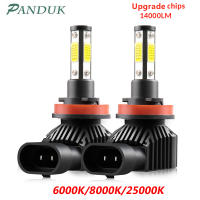 PANDUK H7 LED Car Headlight 4 Side 360 Degree LED 14000LM H1 H4 H8 H9 H11 Led Headlight Bulb HB3 9005 HB4 9006 Car Lights 6000K