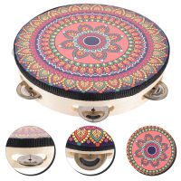 RUDMALL Tambourine Bohemian Musical Instructs นักเรียนมือถือเพอร์คัชชัน Tambourine