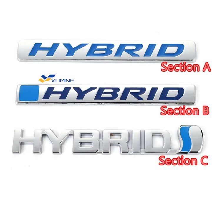 3D Metal HYBRID Car Sticker Emblem Badge for Hybrid Logo Toyota | Lazada