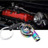 【CW】 Car Tuning Whistle Sound Keychain Sleeve Spinning Menal Alloy Part Turbine Chain