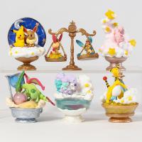 Pokemon Starrium Collection 2 Pikachu Eevee Mew Flygon Plusle Minun Ampharos Ponyta  PVC Figures Toys 6Pcs/Set