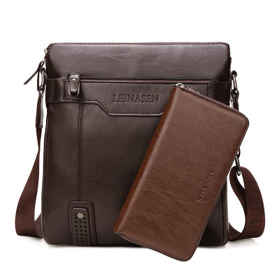 Mens Leather Briefcase PU Material 15inch Mens Shoulder Bag For Men Crossbody Bags 2019 Fashion Bussiness Briefcase handbag