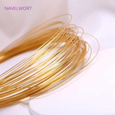 0.6mm 18K Gold Plating Semi-Hard Wire Copper Wire High Quality Beading Wire DIY Handmade Crafts Jewellery Making Supplies