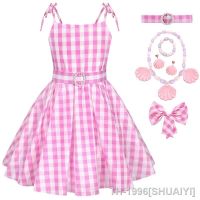 SHUAIYI Vestido de Princesa xadrez rosa para meninas vestido cintura doce เครื่องแต่งกายปาร์ตี้ฮาโลวีน ภาพยนตร์เล่นตามบทบาท อุปกรณ์เสริม Novo 2023