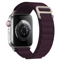 สายนาฬิกา Alpine สำหรับนาฬิกา Apple Ultra 49Mm 45Mm 41Mm 44Mm 40Mm 40Mm กำไลไนลอนไทเทเนียม G-Hook สายรัด IWatch ชุด3 5 SE 6 7 8สาย