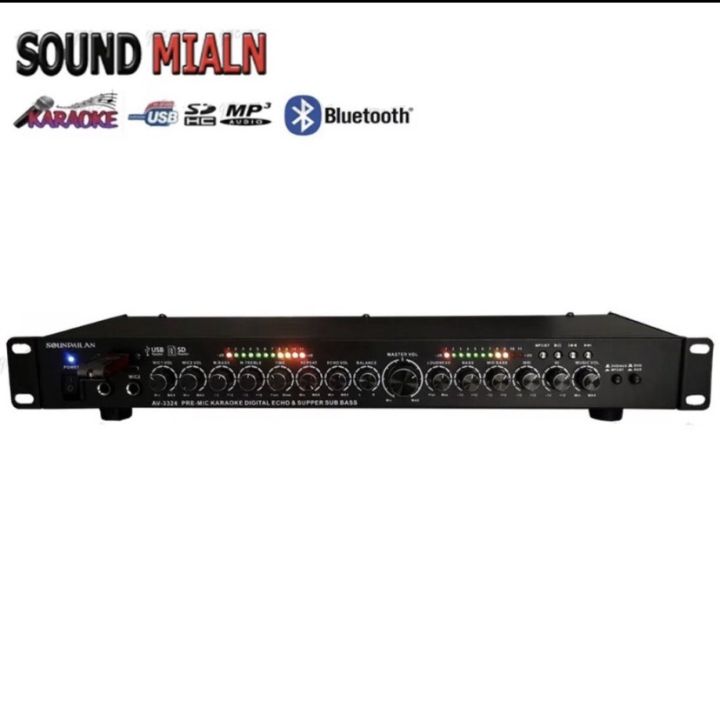 soundmilan-ปรีแอมป์-ปรีเพาเวอร์-ปรีคาราโอเกะ-ปรีแอมป์สำหรับเครื่องเสียงกลางแจ้ง-ระบบสเตอริโอ-มีบลูทูธ-แยกซัปอิสระ-เครื่องเสียง-รุ่น-av-3324