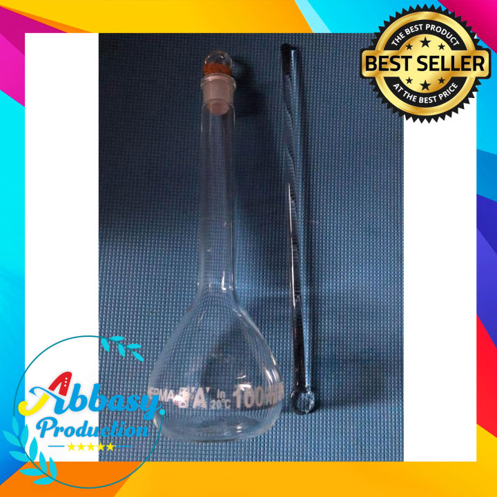 Fast Sale Labu Ukur Herma 100 Ml Dengan Tutup Kaca Volumetric Flask Lazada Indonesia 3914