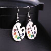 Honnyzia Shop Fashion Female Color Cartoon Marker Painting Version Paint Version Creative Earrings