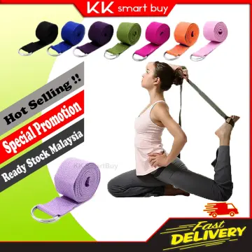 Adjustable Yoga Belt D-Ring Strap for Home Exercise Stretch