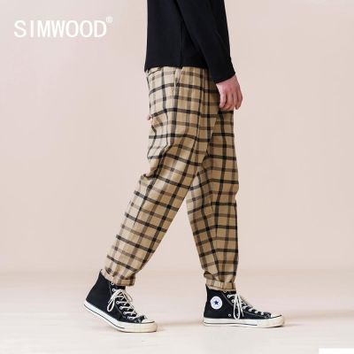 SIMWOOD 2023 Musim Luruh Musim Sejuk Baru-Longgar Longgar Semak Seluar Pinggang Elastik ฮิปฮอป Streetwear SJ171172