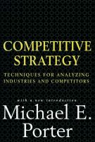 หนังสืออังกฤษใหม่ Competitive Strategy : Techniques for Analyzing Industries and Competitors [Hardcover]