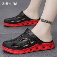 Oversized Mens Slippers Summer New Anti-Skid Soft Sole Home Sandals Outdoor Beach Leisure Sports Shoes Classic Hole Footwear