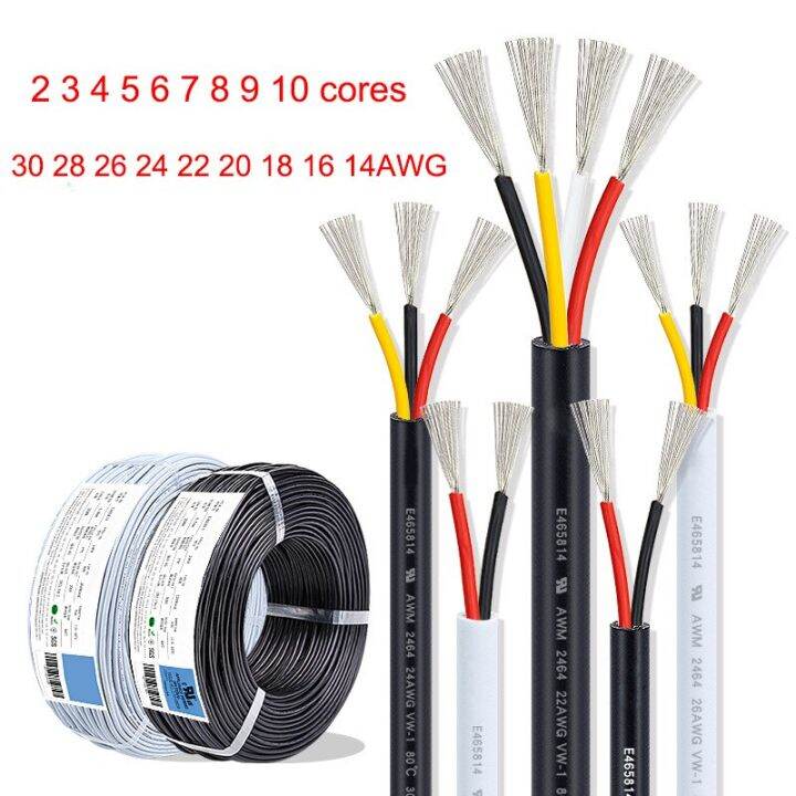 Electric Wire 2 3 4 5 6 7 8 9 10 Cores Signal Cable Electronic PVC