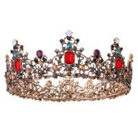 Tiaras และมงกุฎสำหรับผู้หญิงที่มีแผ้วสำหรับ Rhinestone เจ้าหญิงที่สง่างามมงกุฎสาวเจ้าสาวแต่งงานอุปกรณ์ประกอบฉากงานเลี้ยงวันเกิด