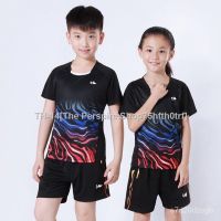 ↂ✾❇ Kids Badminton Tshirt Suit Boys Girls Badminton Sportwear Children Table Tennis T-shirt Pingpong Je