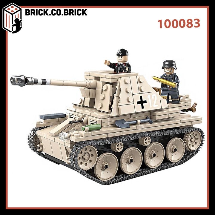 Lego WW2 Marder III AUSF H sẽ mang bạn quay trở lại thế giới chiến tranh thế giới thứ hai, với những chiếc xe tăng mạnh mẽ và các trận chiến căng thẳng. Bạn sẽ được thấy những chi tiết được lắp ráp kỹ lưỡng và đồng thời khám phá sức mạnh và chiến tích của những chiếc xe tăng này.