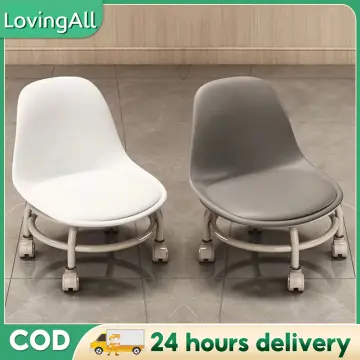 Low chair with discount wheels