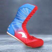 Professional Boxing Wrestling Shoes Rubber Outsole Breathable Combat Sneakers Lace-up training fighting boots Plus Size 35-46