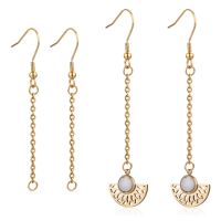 20pcs Gold Stainless Steel Earring Hooks Wires with Ear Earrings Pendant Charms Connector for diy Jewelry Making Finding Supplie