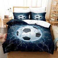 Kids Football Pattern For Boys Bedroom Sports Full Size Microfiber Comforter Cover Balls Bedding Set Duvet Cover